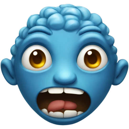 An amygdala with a smile on him  emoji
