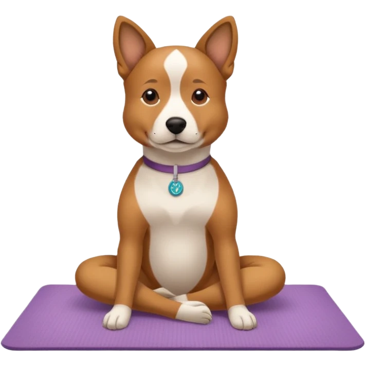 Dog on yoga math emoji