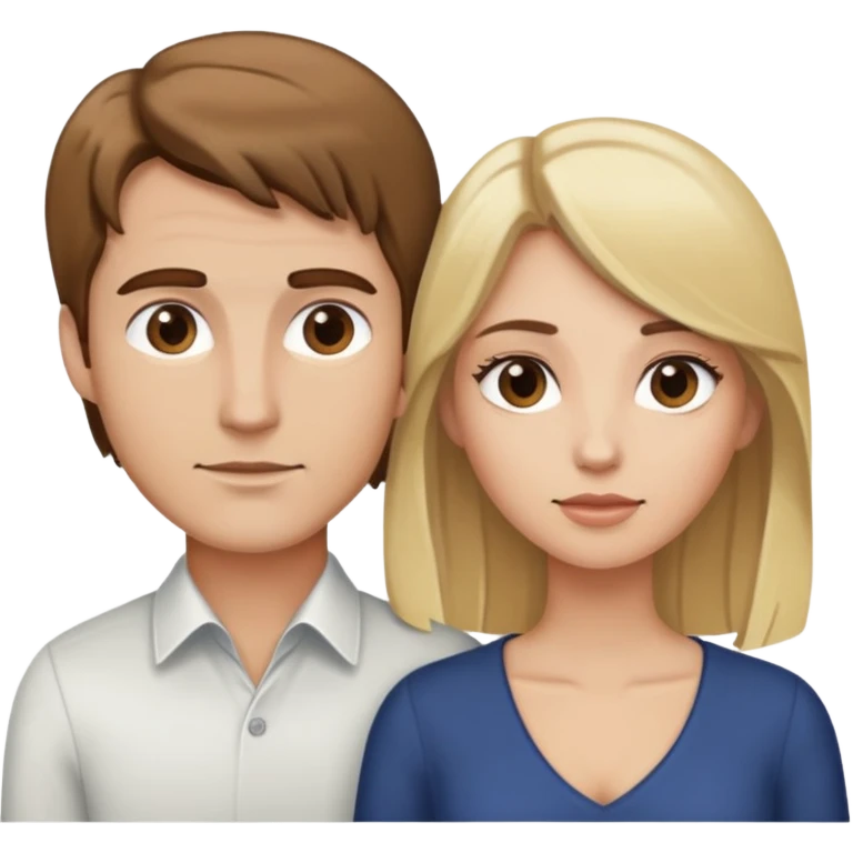 Mann braune Haare mit Frau blonden Haaren  emoji