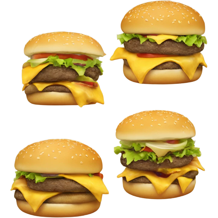 A living cheeseburger eating a cheeseburger  emoji