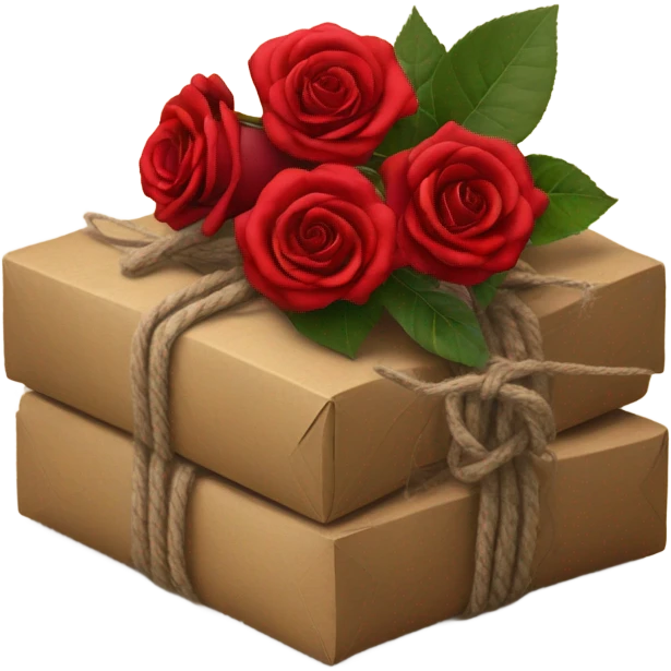 stack of letters and red roses emoji