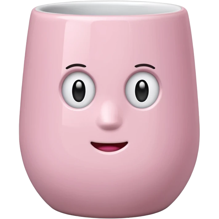 Light pink tumbler without face emoji