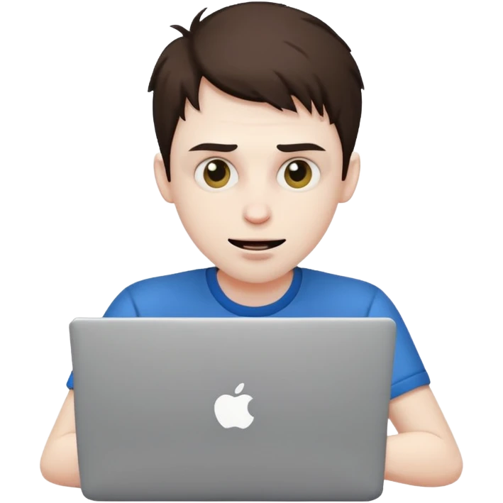 Crazy guy on laptop emoji