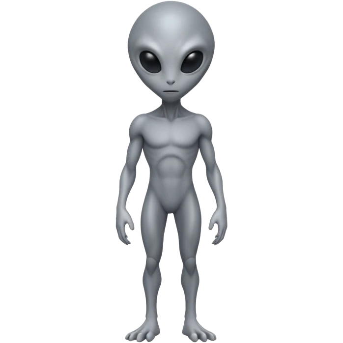 fullbody gray alien emoji