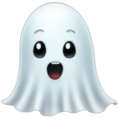 a funny little ghost emoji