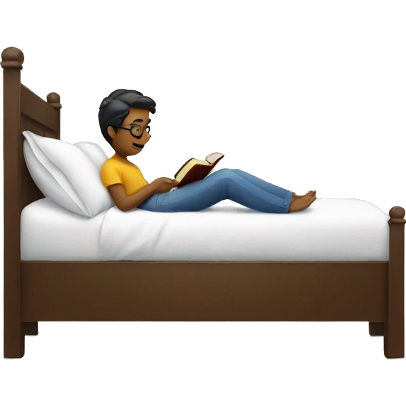 Reading book in bed emoji