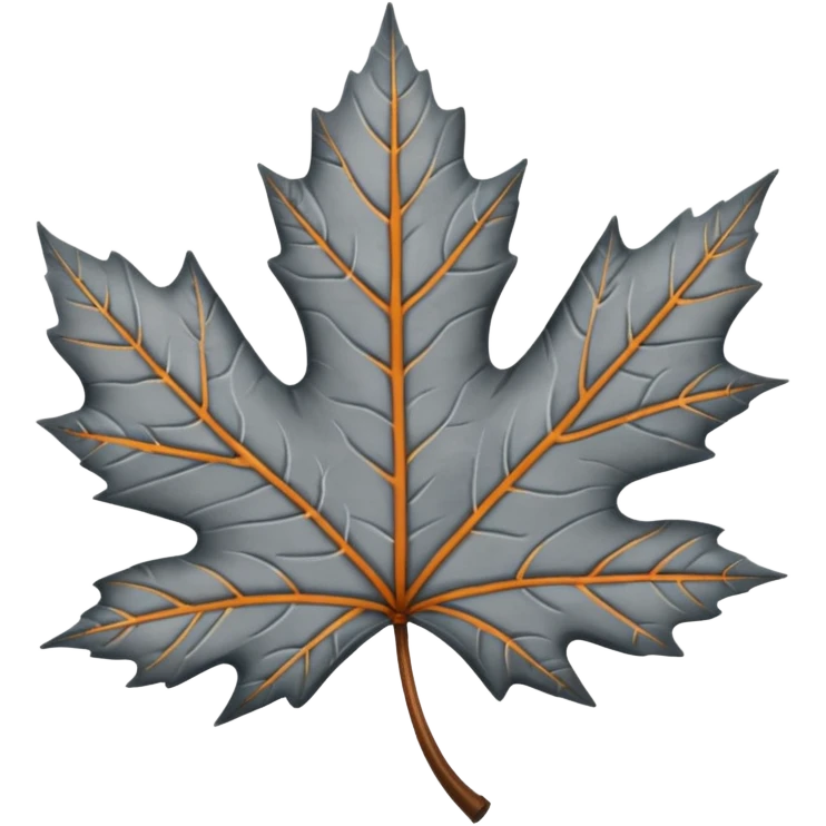 Grey maple leaf emoji