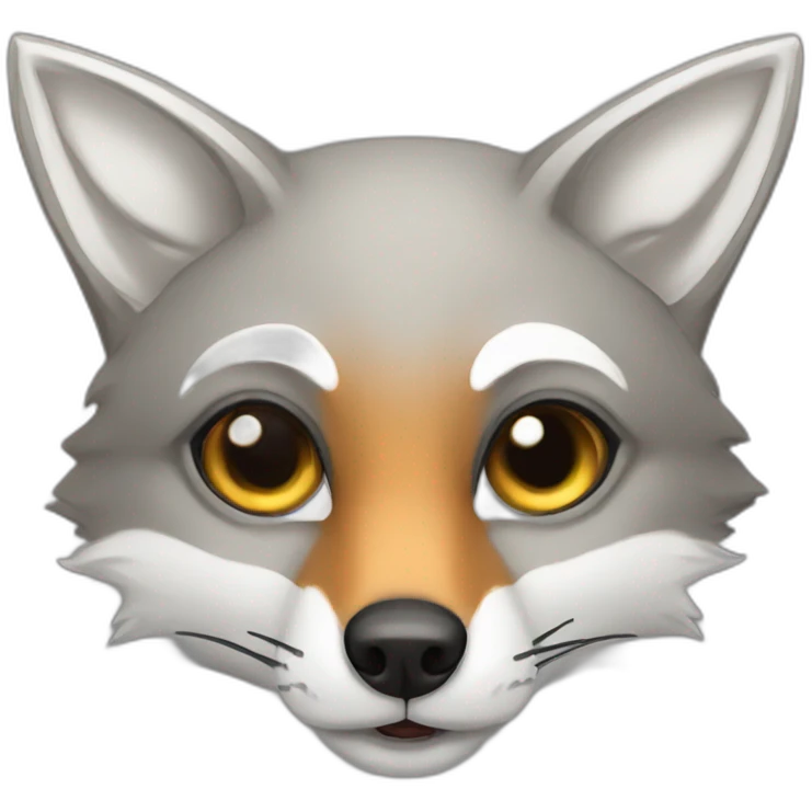 Grey fox face emoji