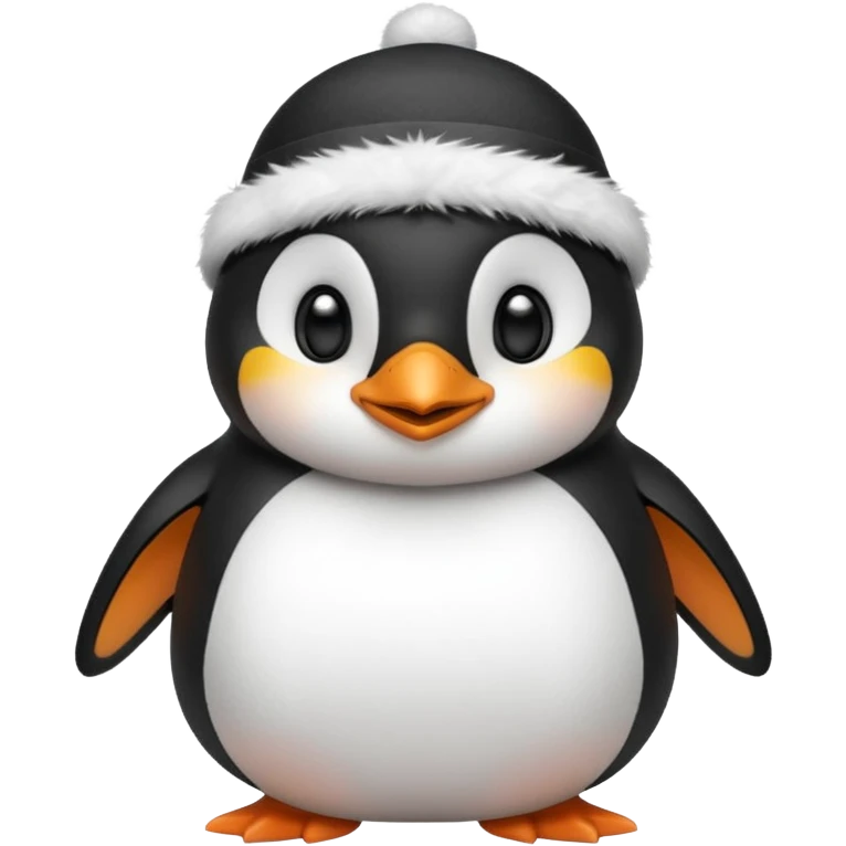 Penguin with tiny hat emoji