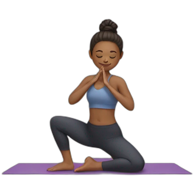 Girl yoga emoji