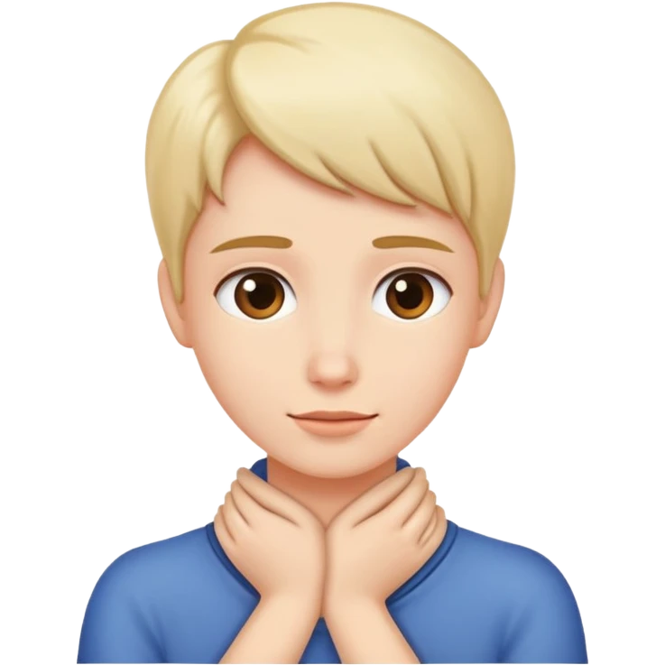 person with hands around neck  emoji