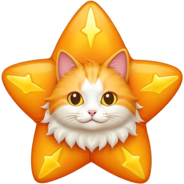 A cat inside of a star ⭐️ 🐱 emoji