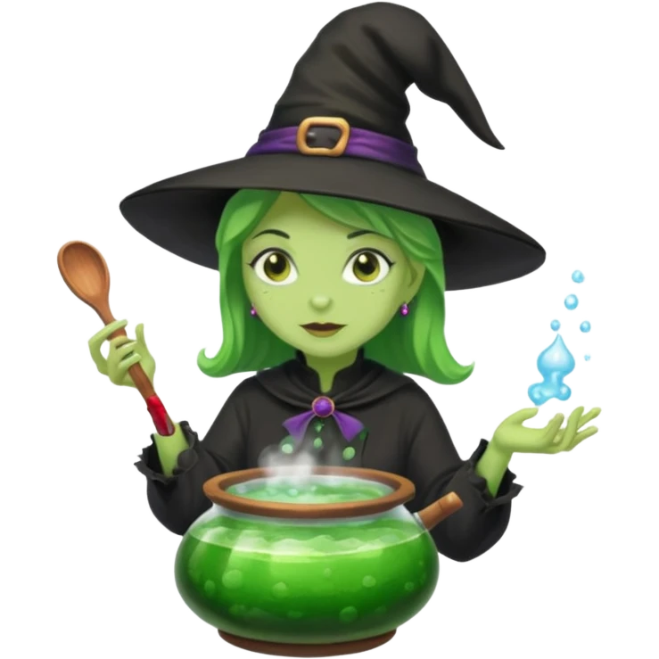green witch cooking potion emoji