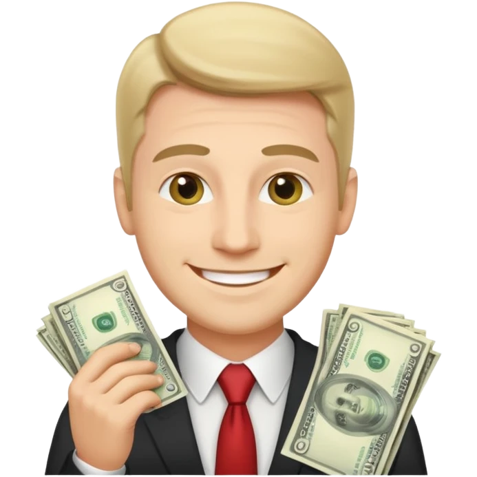 BUSINESSMAN WITH MONEY emoji