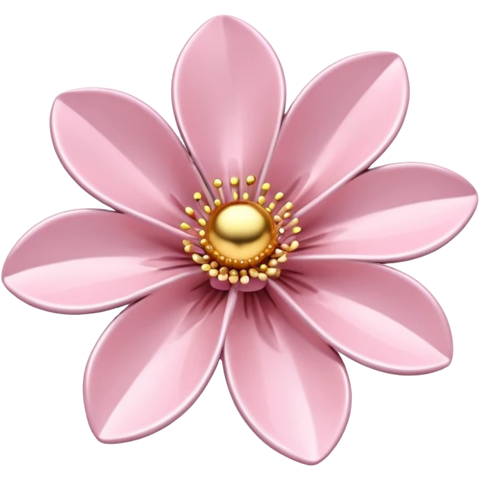 light pink metallic 3d flower emoji