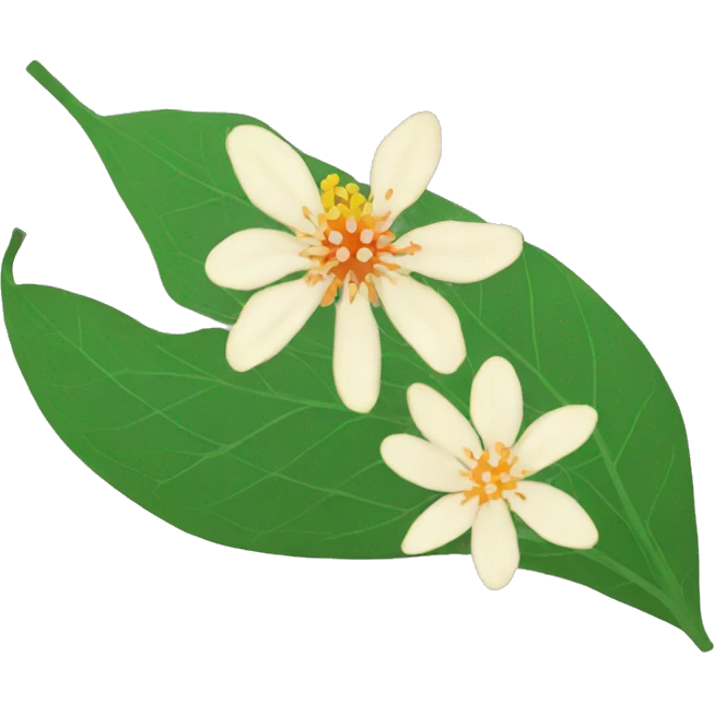 ashwagandha leaf and flower emoji