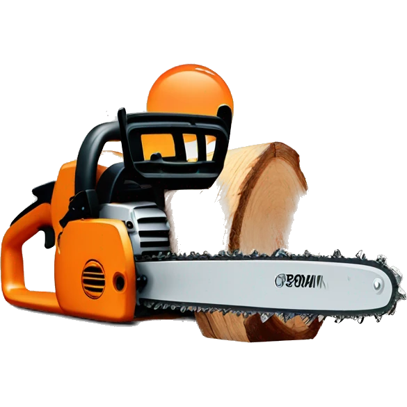 Chainsaw cutting wood  emoji