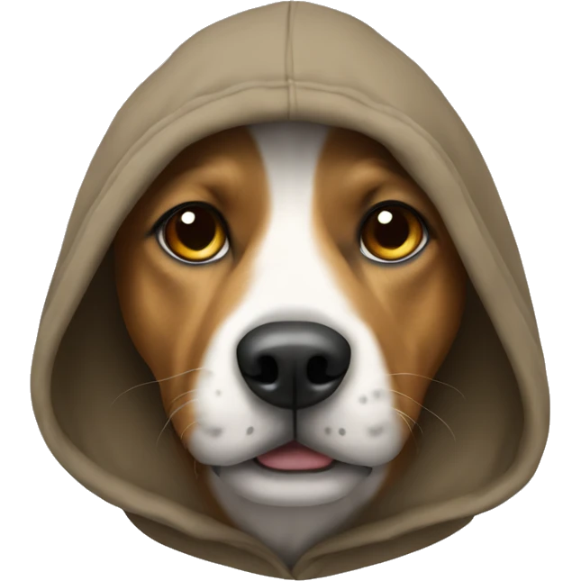 Dog wearing a hoodie  emoji