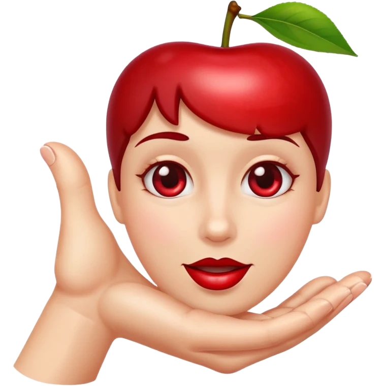Holding a cherry between two fingers emoji