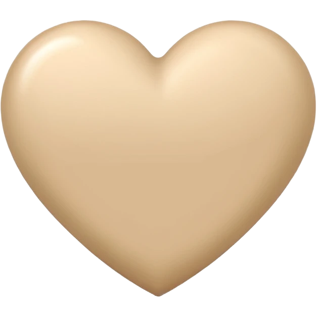 beige heart, simple, soft color, no text emoji