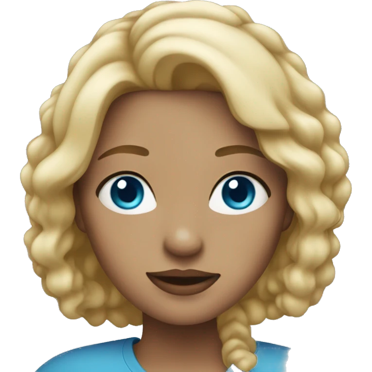 Woman with Blue eyes and Blond hair  emoji
