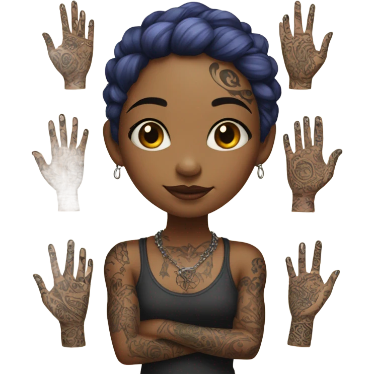 Girl with tattoos  emoji