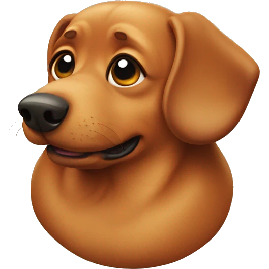 Fat dachshund emoji