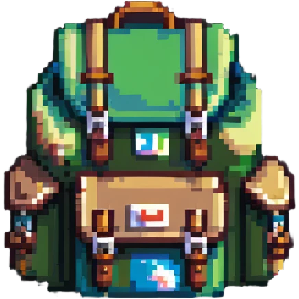 white hiking camping backpack emoji