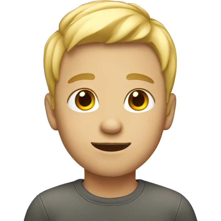 A boy with blonde hair  emoji