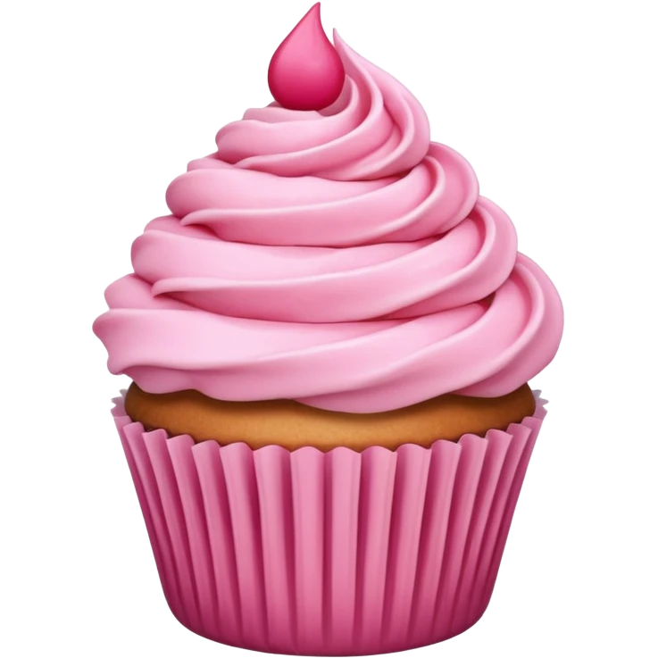 Cupcake with pink icing emoji