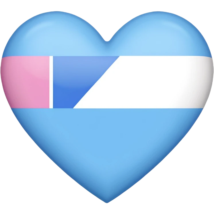 Coração com as cores da bandeira trans  emoji