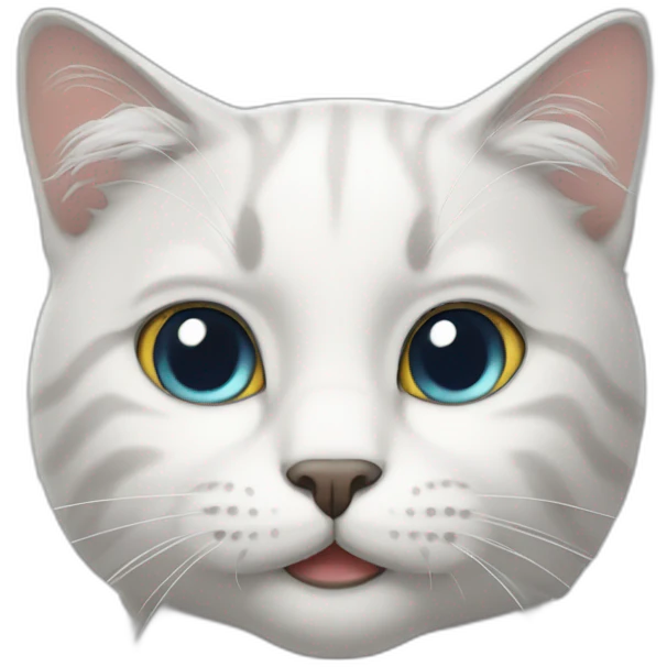 white male cat whit grey hair emoji