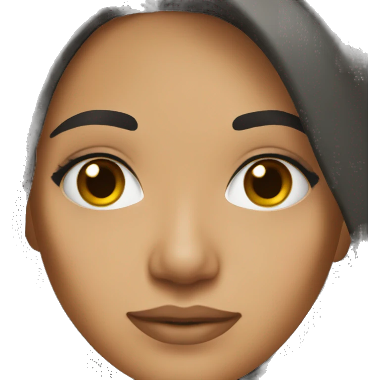 Latino woman brown eyes black hair emoji