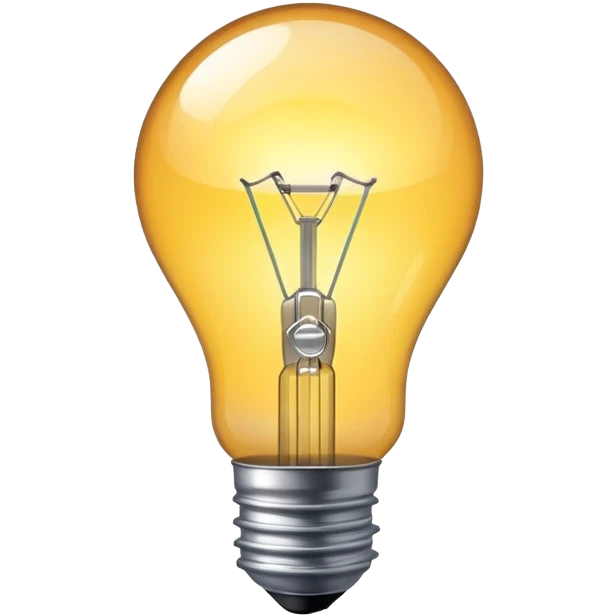 The light bulb is a new idea emoji