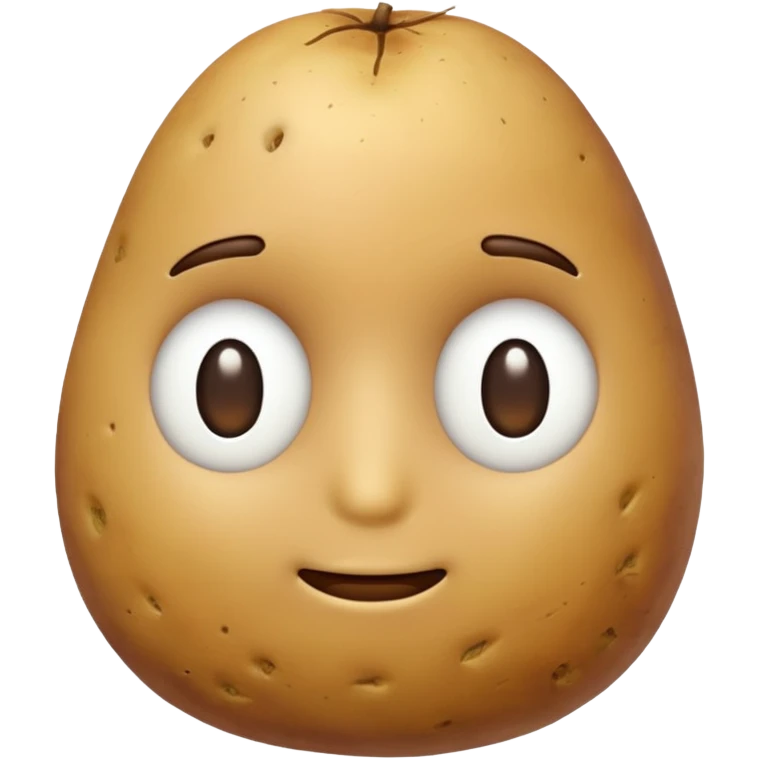 plain potato without eyes and mouth emoji