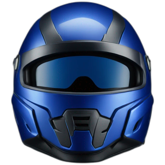 deep blue motorcyle helmet emoji