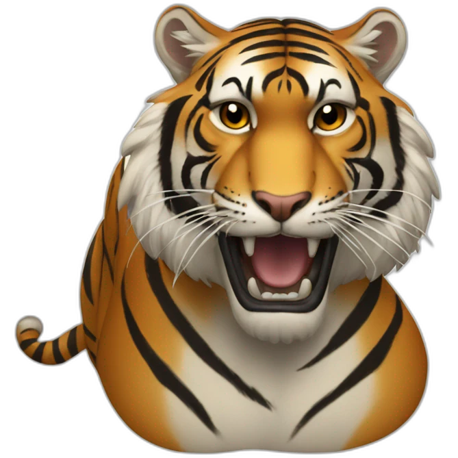 Tigre avec une épée emoji