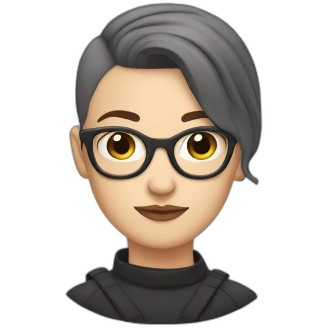nonbinary writer shaved head emoji