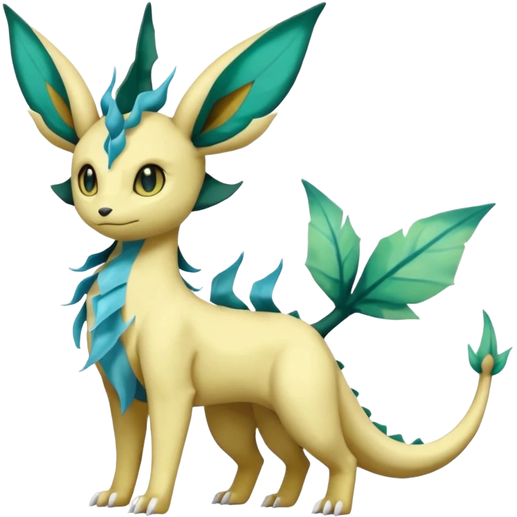 Salandit-Leafeon-Vaporeon-Salamence-hybrid-fusion (full body) emoji