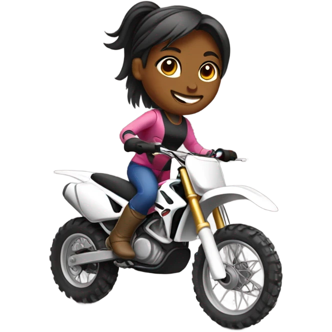 Girl dirt bikers  emoji