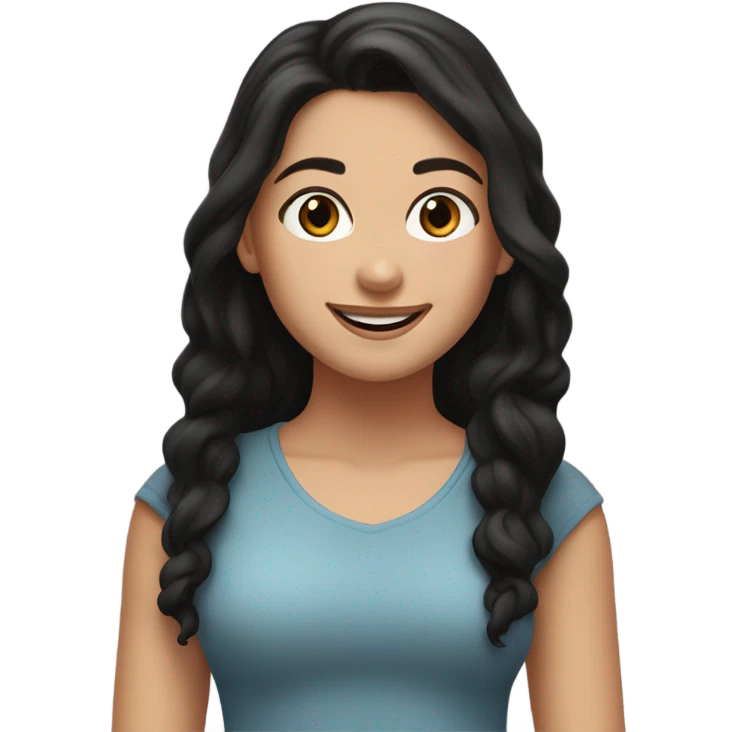 White girl with dark brown hair and Hispanic with black hair lesbian couple  emoji