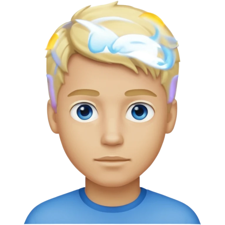 light skin blonde hair man emoji