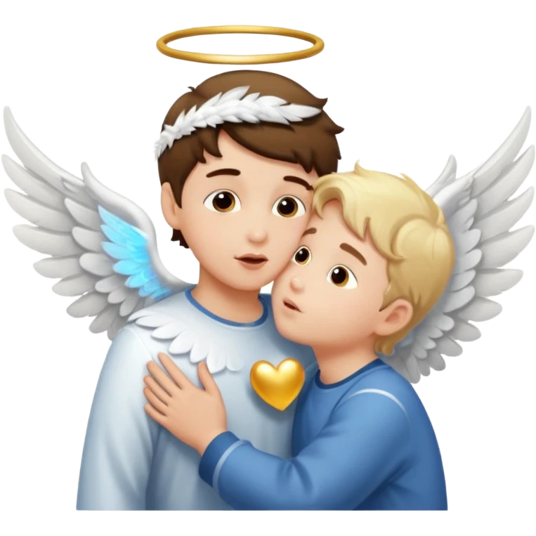 Angel kissing boy emoji