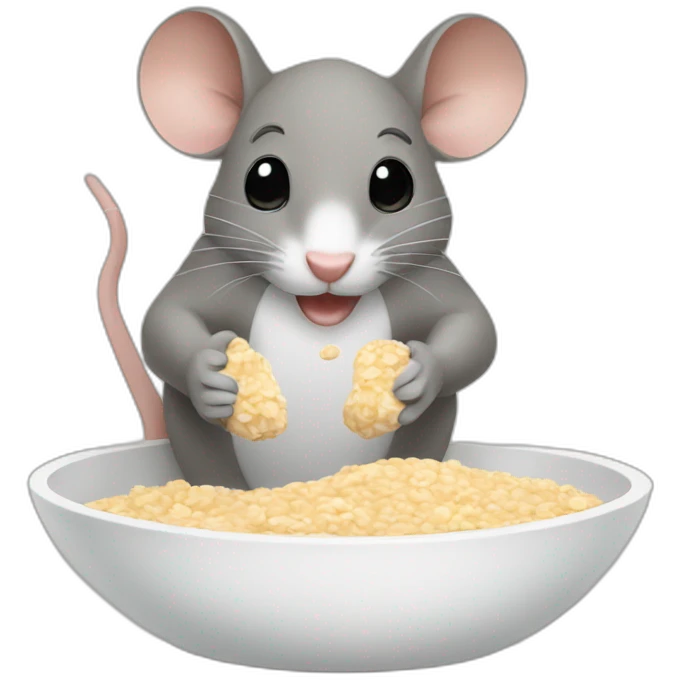 mouse eating oatmeal emoji