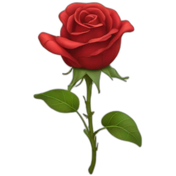 Wilted red rose flower emoji