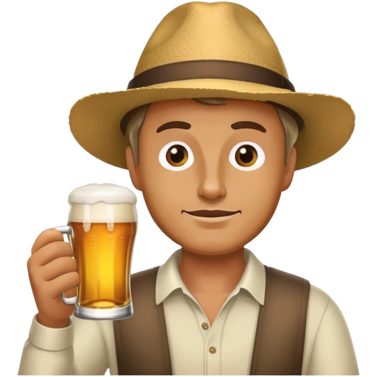 guy drinking beer emoji