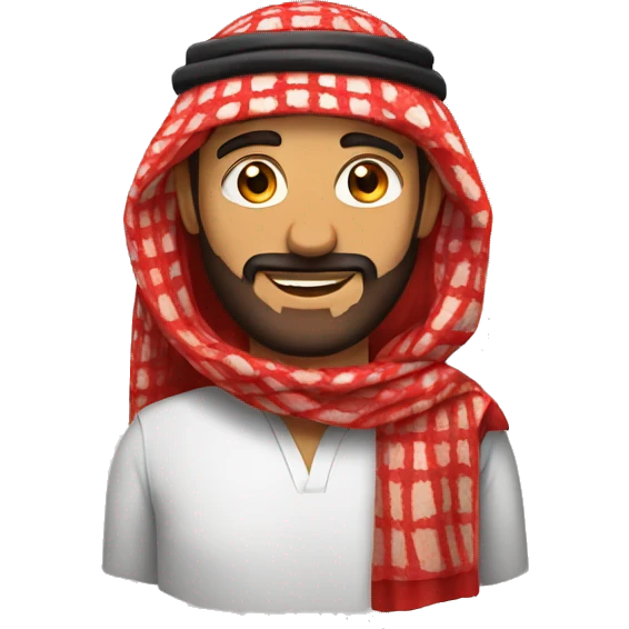 Arabian Man with red keffiyeh emoji