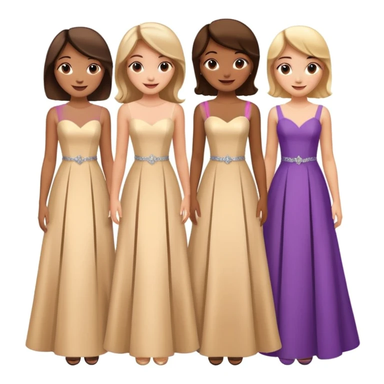 girls in a prom emoji