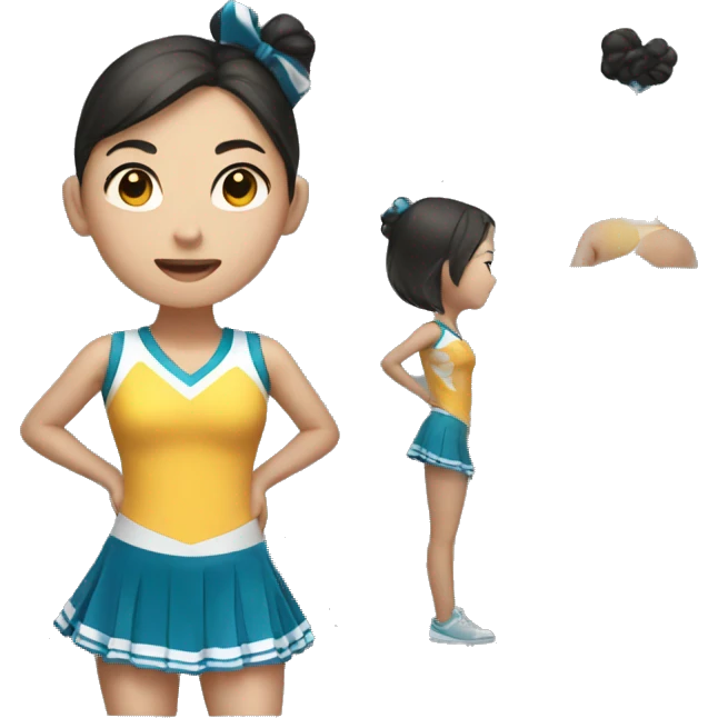 asian girl with cheerleading outfit  emoji