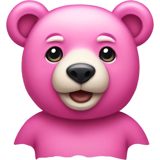 Pink bear emoji